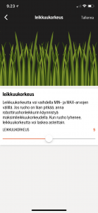 AMC-appsista saa säädettyä ruohonleikkuukorkeuden