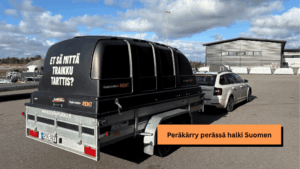 Trailertukun peräkärry auton perässä