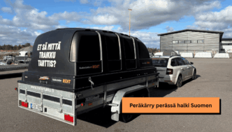 Trailertukun peräkärry auton perässä