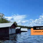 Lohirannan venevajat, sup-retki Lohiranta, Posio teksti kuvan päällä