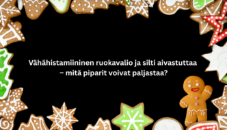 Vähähistamiininen ruokavalio - mitä piparit voivat paljastaa.